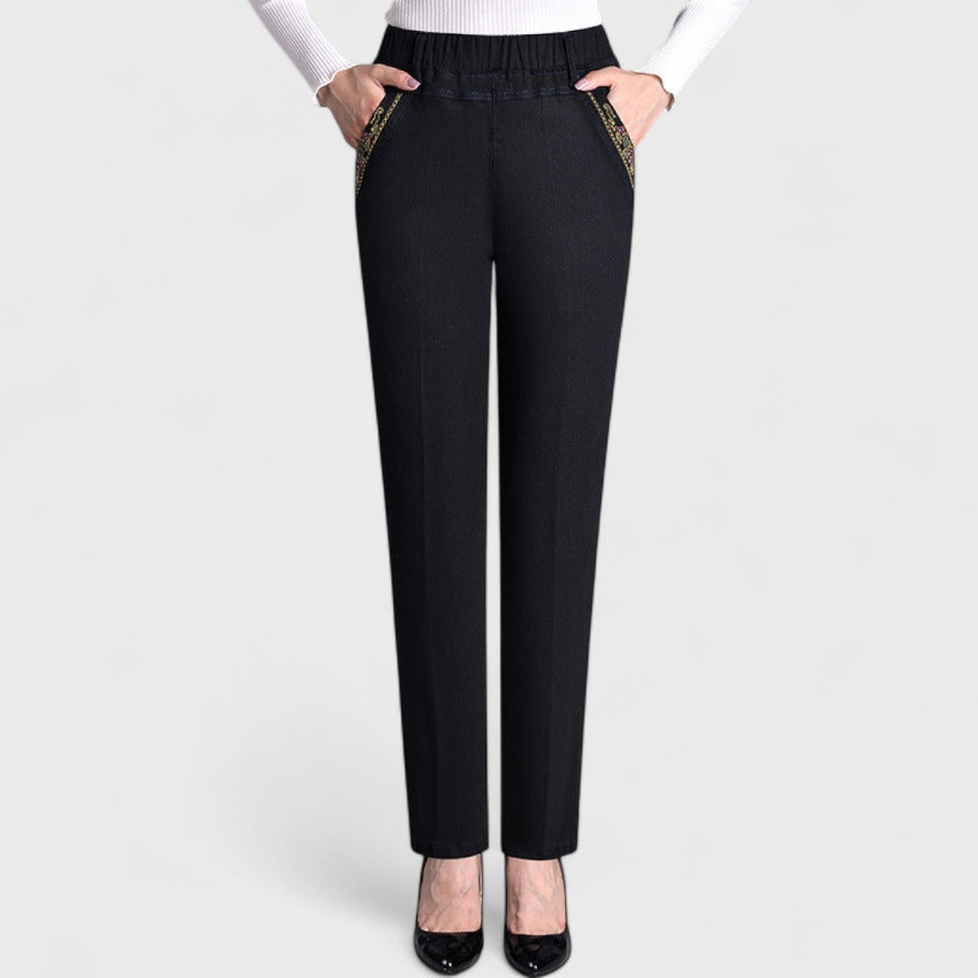 Marian™ | Women's Stretch Jeans with Side Pockets and Elastic Waist