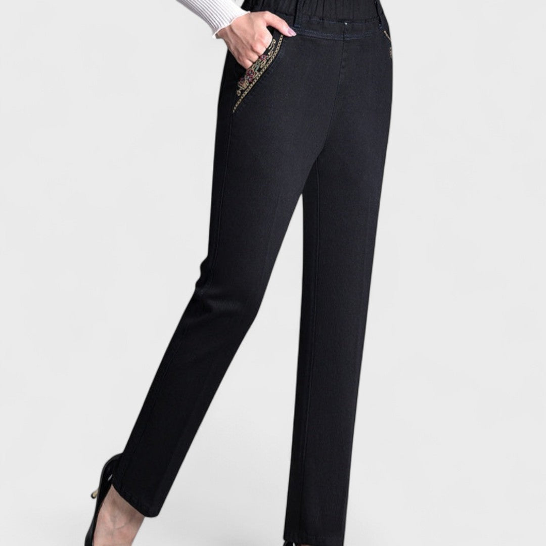 Marian™ | Women's Stretch Jeans with Side Pockets and Elastic Waist