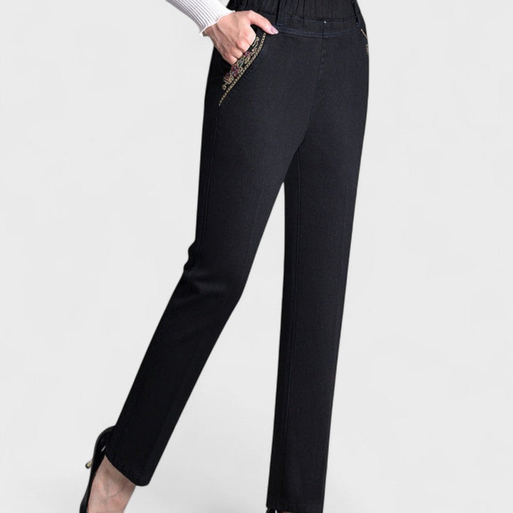 Marian™ | Women's Stretch Jeans with Side Pockets and Elastic Waist