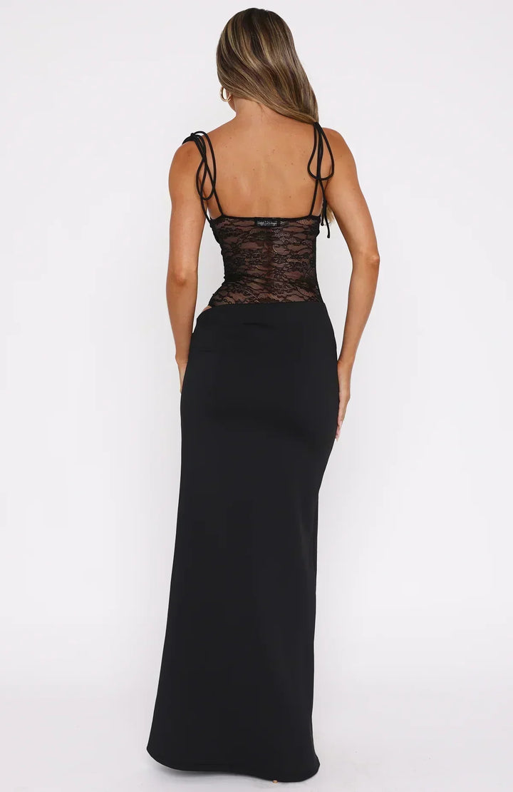 Sundine | Women's Lace Corset Maxi Dress - Yellow - Image 5