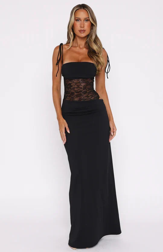 Sundine | Women's Lace Corset Maxi Dress - Yellow - Image 6