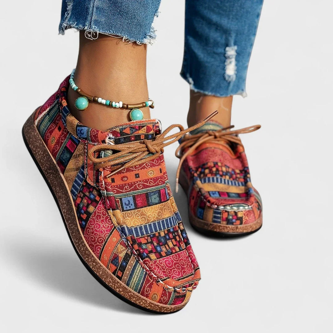 Tallowra | Women's Orthopedic Boho Flat Sneakers - Image 1