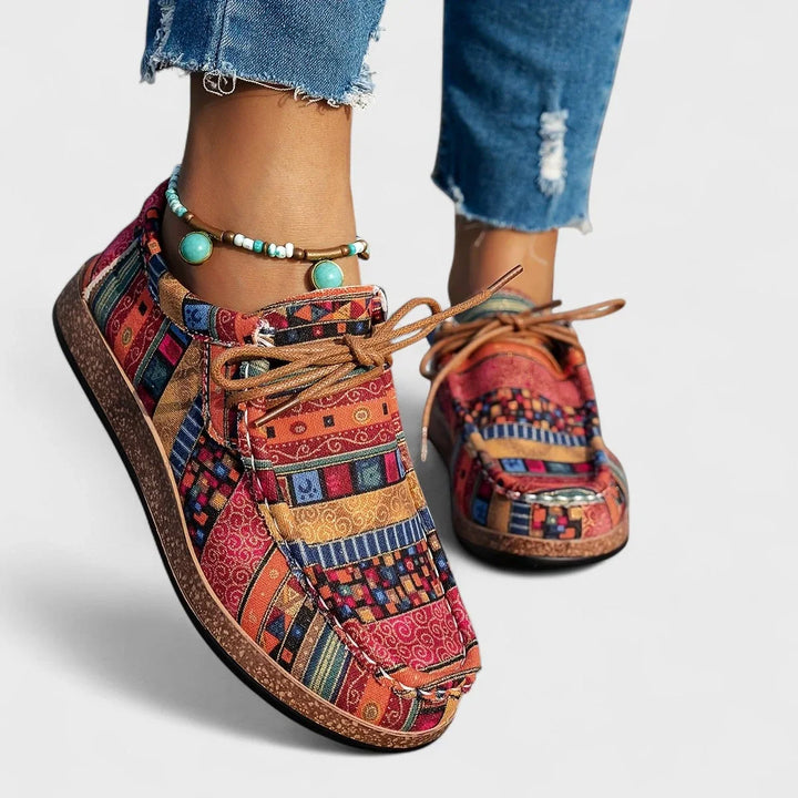 Tallowra | Women's Orthopedic Boho Flat Sneakers - Image 1