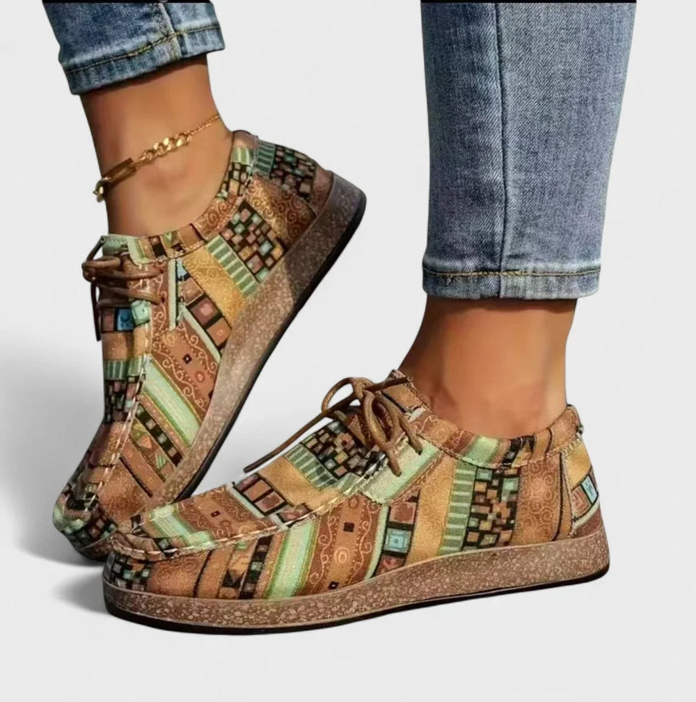 Tallowra | Women's Orthopedic Boho Flat Sneakers - Image 2