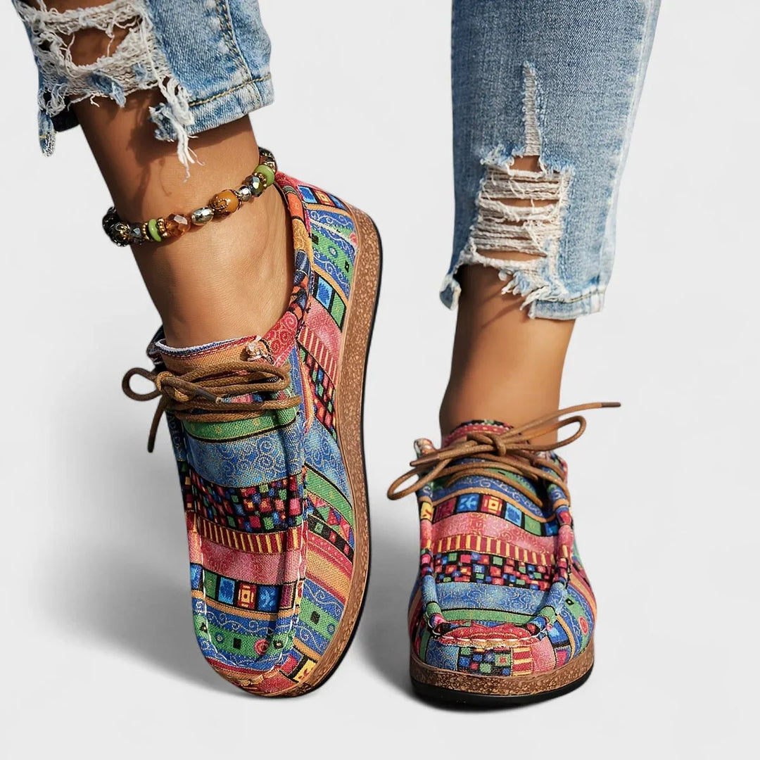 Tallowra | Women's Orthopedic Boho Flat Sneakers - Image 3
