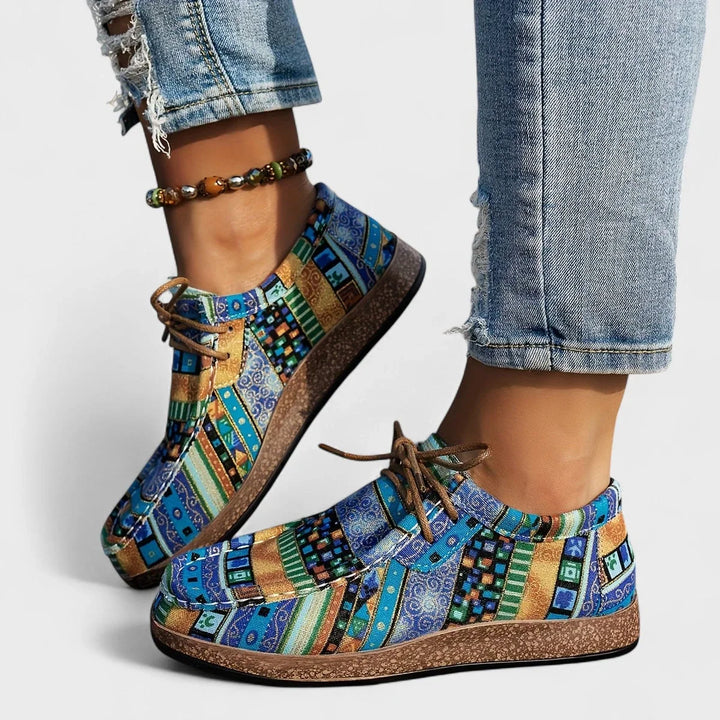 Tallowra | Women's Orthopedic Boho Flat Sneakers - Image 4