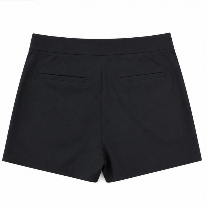 Tamara | Women's High-Waisted Shorts with Pockets - Black - Image 11