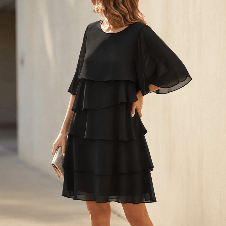 Tammsin | Women's Tiered Ruffle Midi Dress - White - Image 12