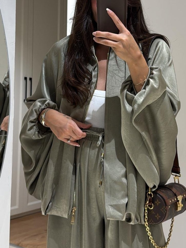 Tamsin | Women's Wide Leg Pants Casual Two-Piece Set - Dark Brown - Image 15