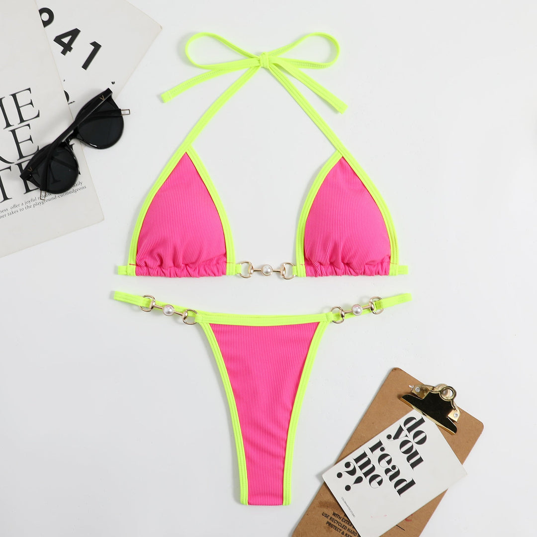 Tavelle | Women's Bikini Set Triangle Halter Swimwear - Image 10