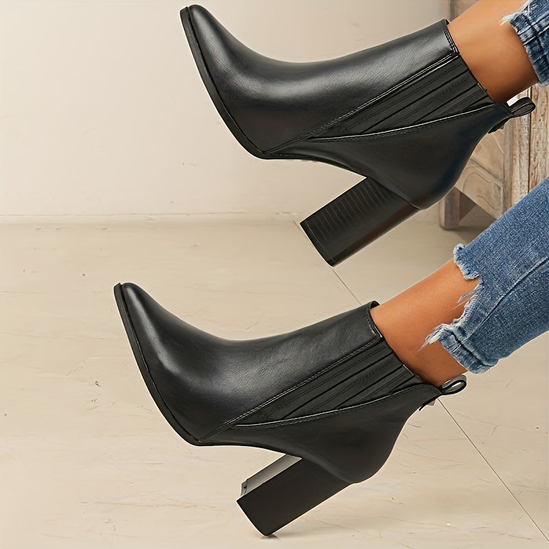 Tavrelle | Women's Block Heel Ankle Boots - Image 1