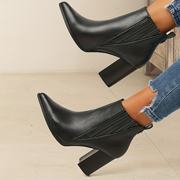 Tavrelle | Women's Block Heel Ankle Boots - Image 1