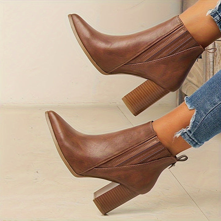 Tavrelle | Women's Block Heel Ankle Boots - Image 2