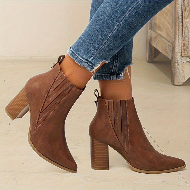 Tavrelle | Women's Block Heel Ankle Boots - Image 4