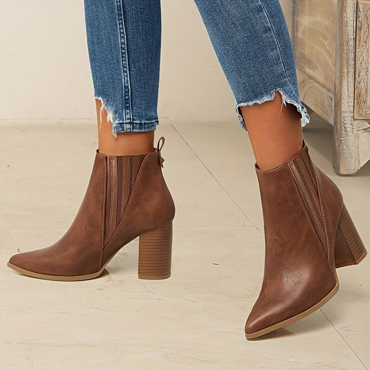 Tavrelle | Women's Block Heel Ankle Boots - Image 9