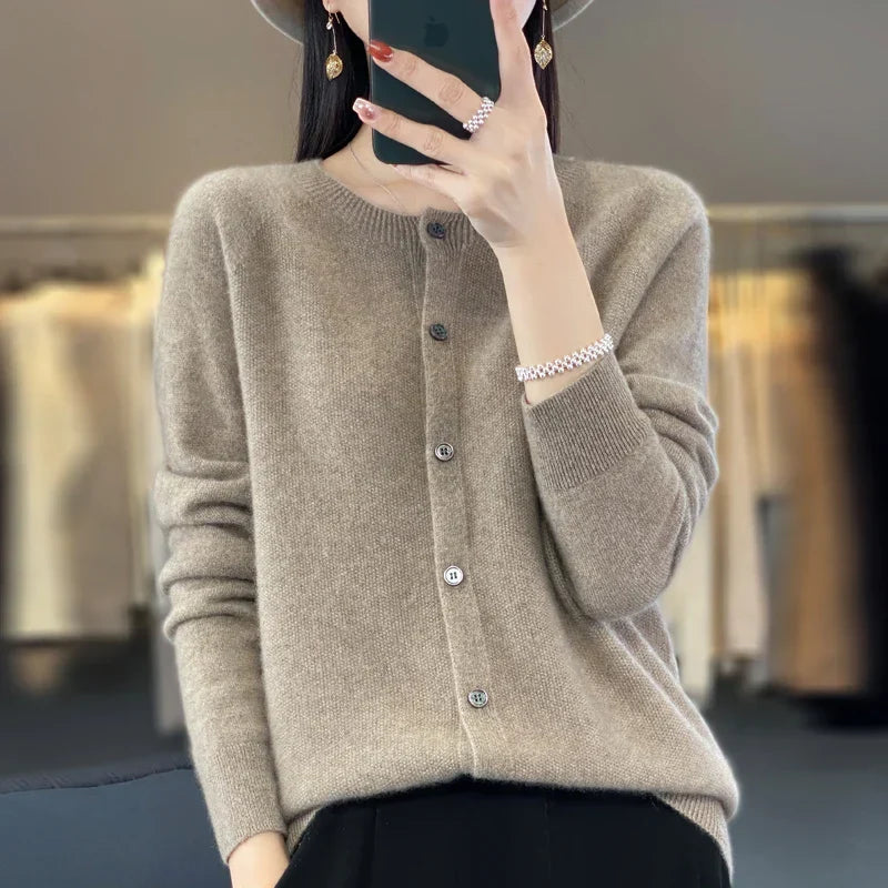 Temperance | Women's Long Sleeve Button Front Cardigan - Purple - Image 11