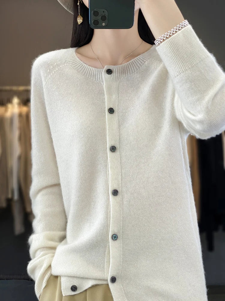 Temperance | Women's Long Sleeve Button Front Cardigan - Purple - Image 4
