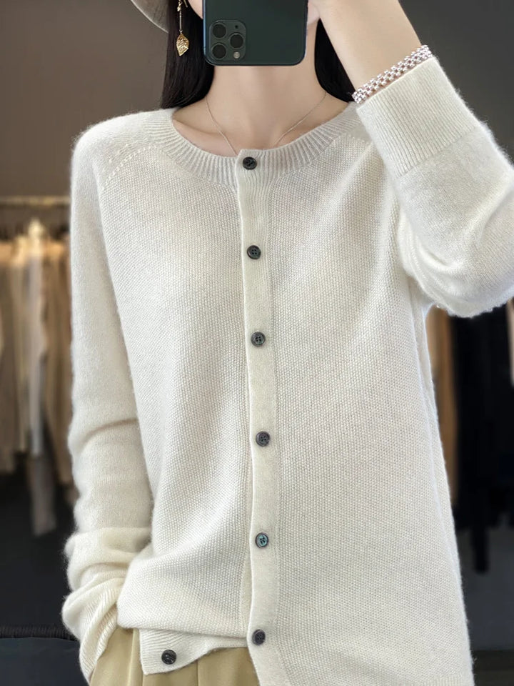 Temperance | Women's Long Sleeve Button Front Cardigan - Purple - Image 4