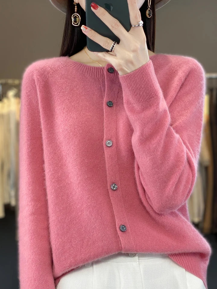 Temperance | Women's Long Sleeve Button Front Cardigan - Purple - Image 8