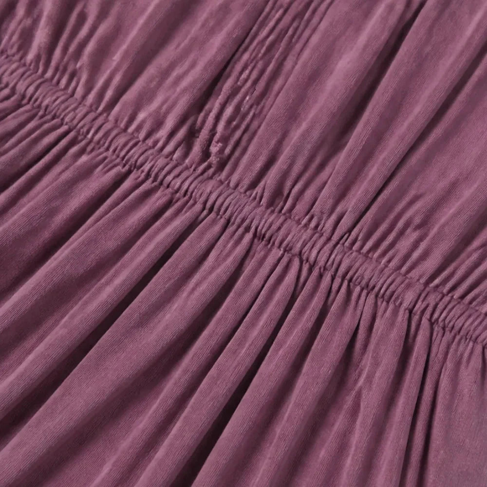 Thalara | Women's Backless Tie Maxi Dress with Split - Purple - Image 9