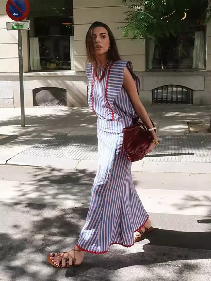 Thalvorne | Women's Summer Maxi Dress Structured Shoulders - Image 4