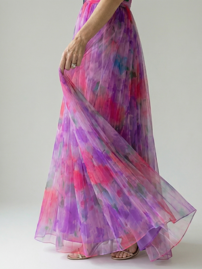 Thessaly | Women's Floral Maxi Dress Wrap Bodice - Image 12