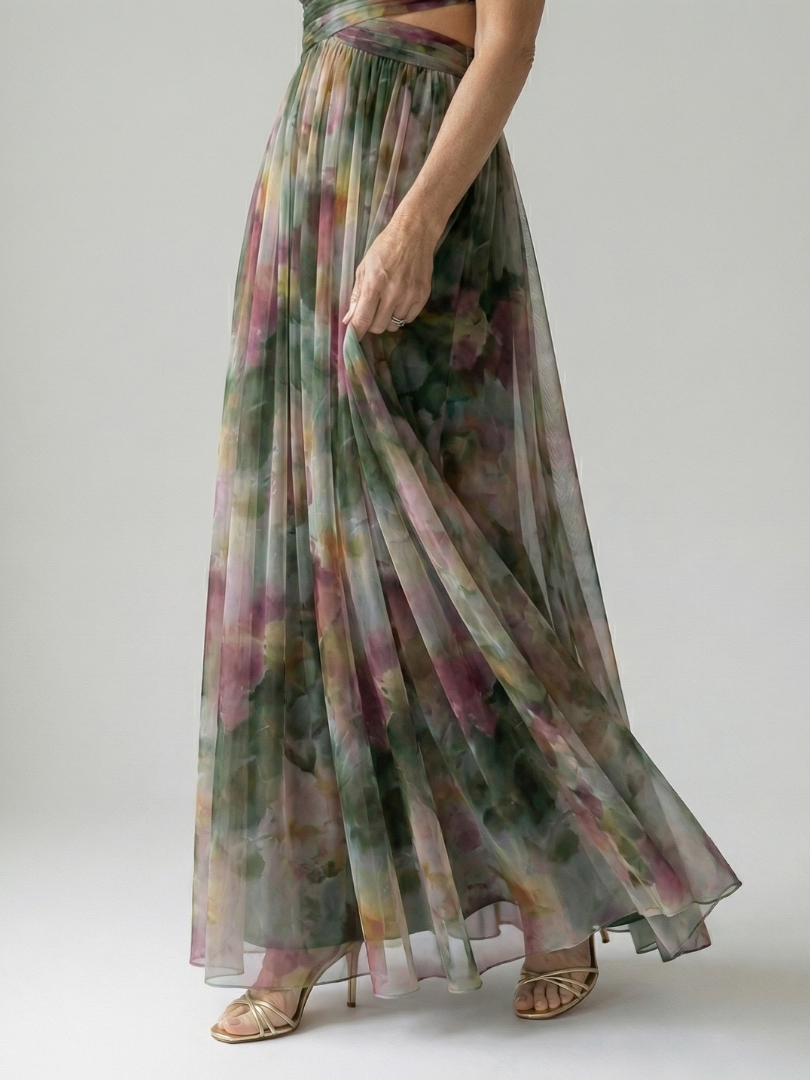 Thessaly | Women's Floral Maxi Dress Wrap Bodice - Image 15