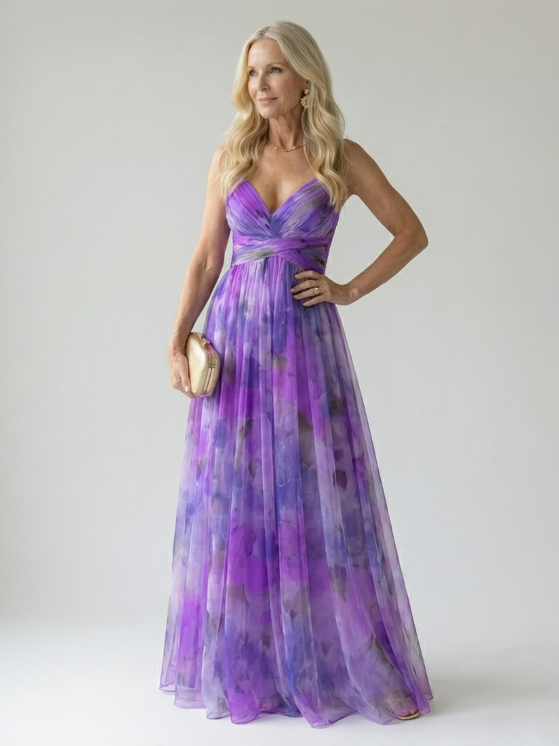 Thessaly | Women's Floral Maxi Dress Wrap Bodice - Image 18