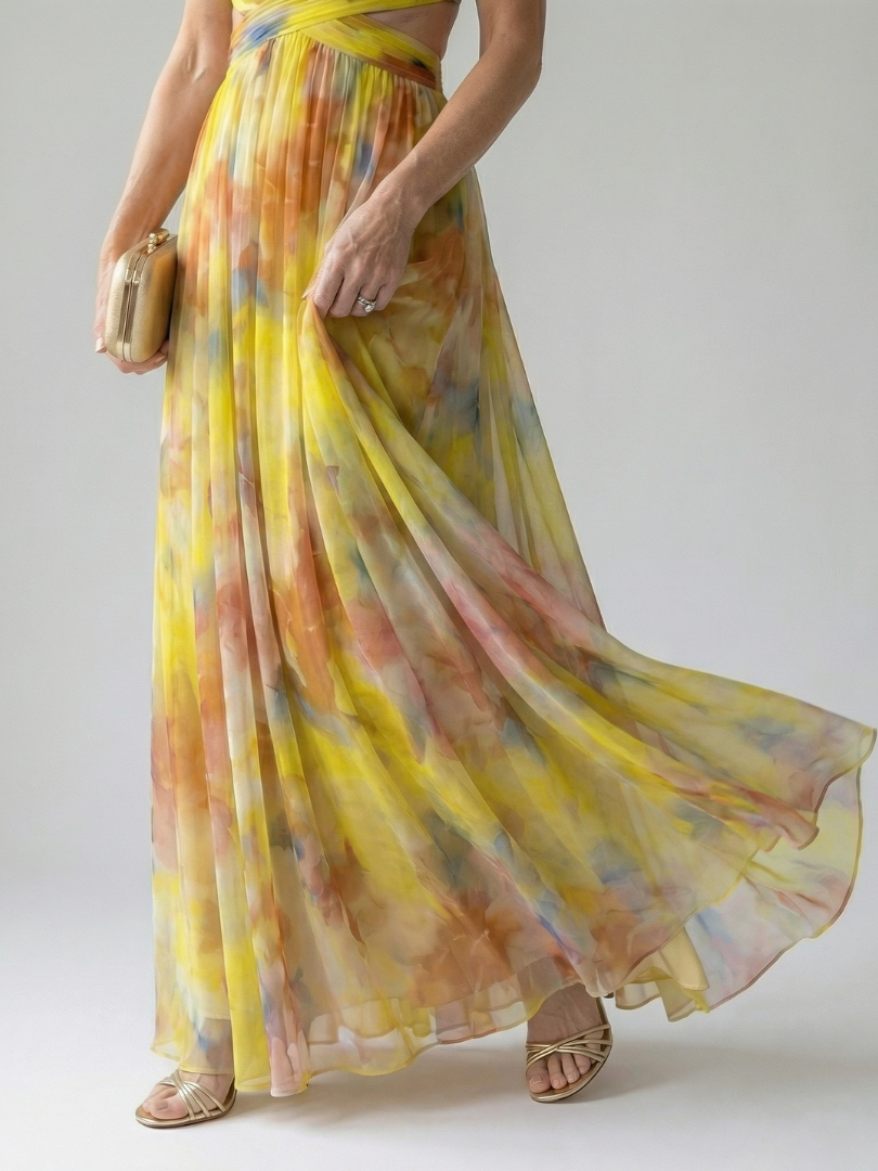 Thessaly | Women's Floral Maxi Dress Wrap Bodice - Image 7