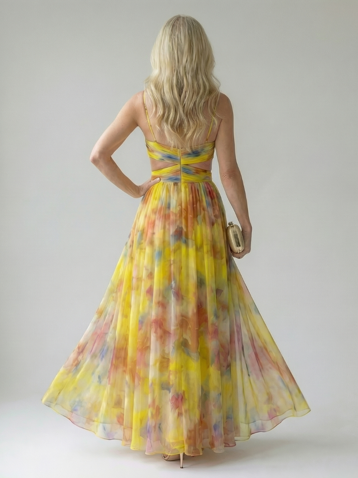 Thessaly | Women's Floral Maxi Dress Wrap Bodice - Image 8
