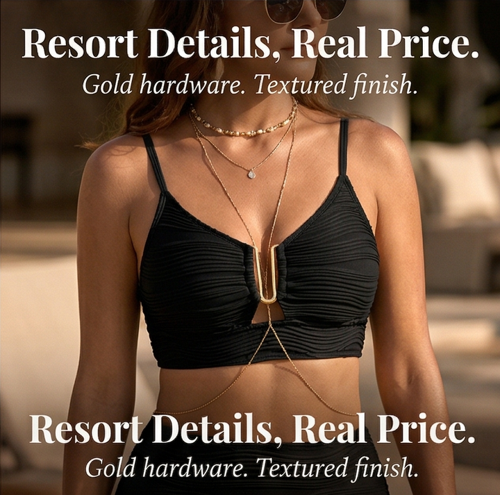 Thessara | Women's High Waist Bikini Set - Black - Image 11