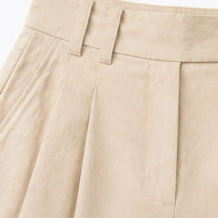 Thessvale | Women's High Waist Pleated Lantern Pants - Khaki - Image 6