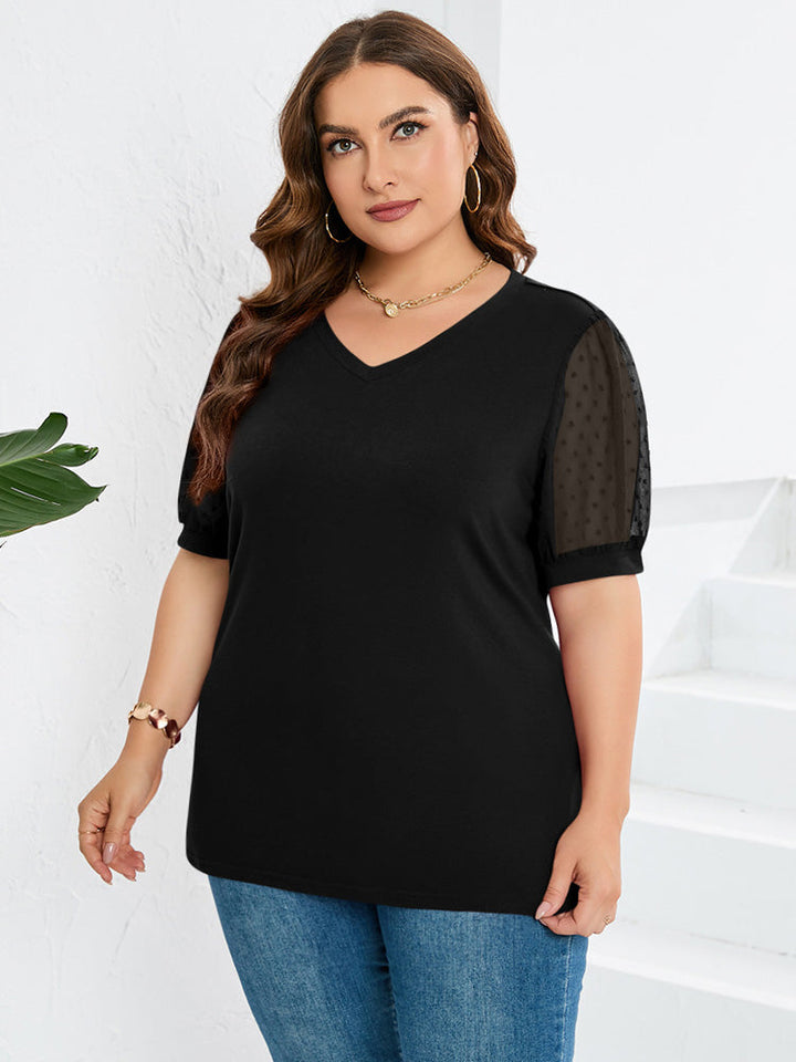 Threnova | Women's Boho Blouse Sheer Puff Sleeve - White - Image 5