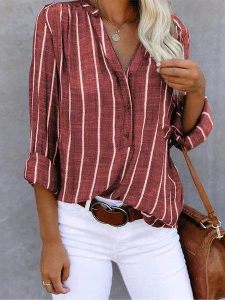 Threnova | Women's Boho Long Sleeve Blouse - Image 1