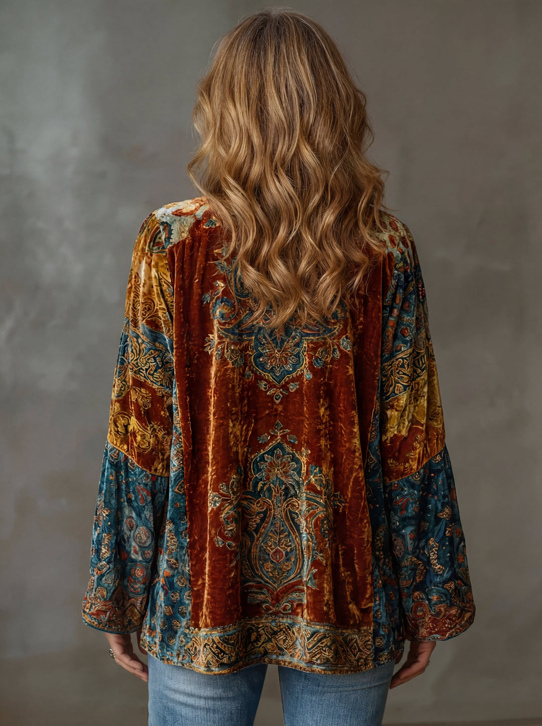Threnova | Women's Boho Print Kimono Jacket Cardigan - Image 3