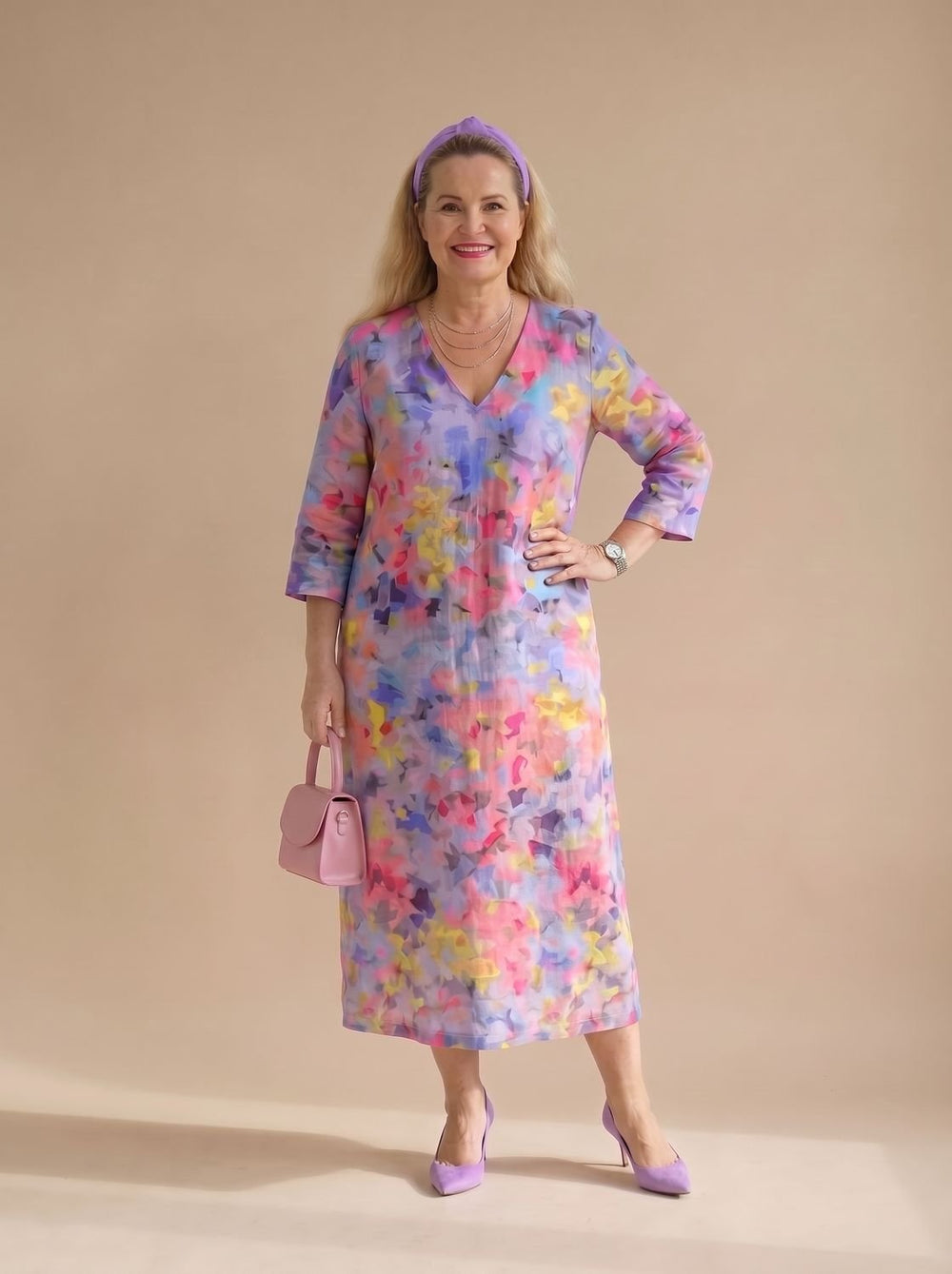 Threnova | Women's Floral Summer Midi Dress - Image 2