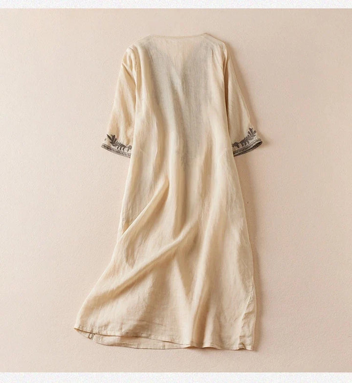 Threnwyn | Women's Embroidered Midi Dress - Image 16