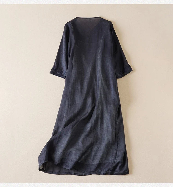 Threnwyn | Women's Embroidered Midi Dress - Image 24