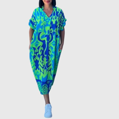 Tindelle | Women's Printed Summer Maxi Dress - Image 4