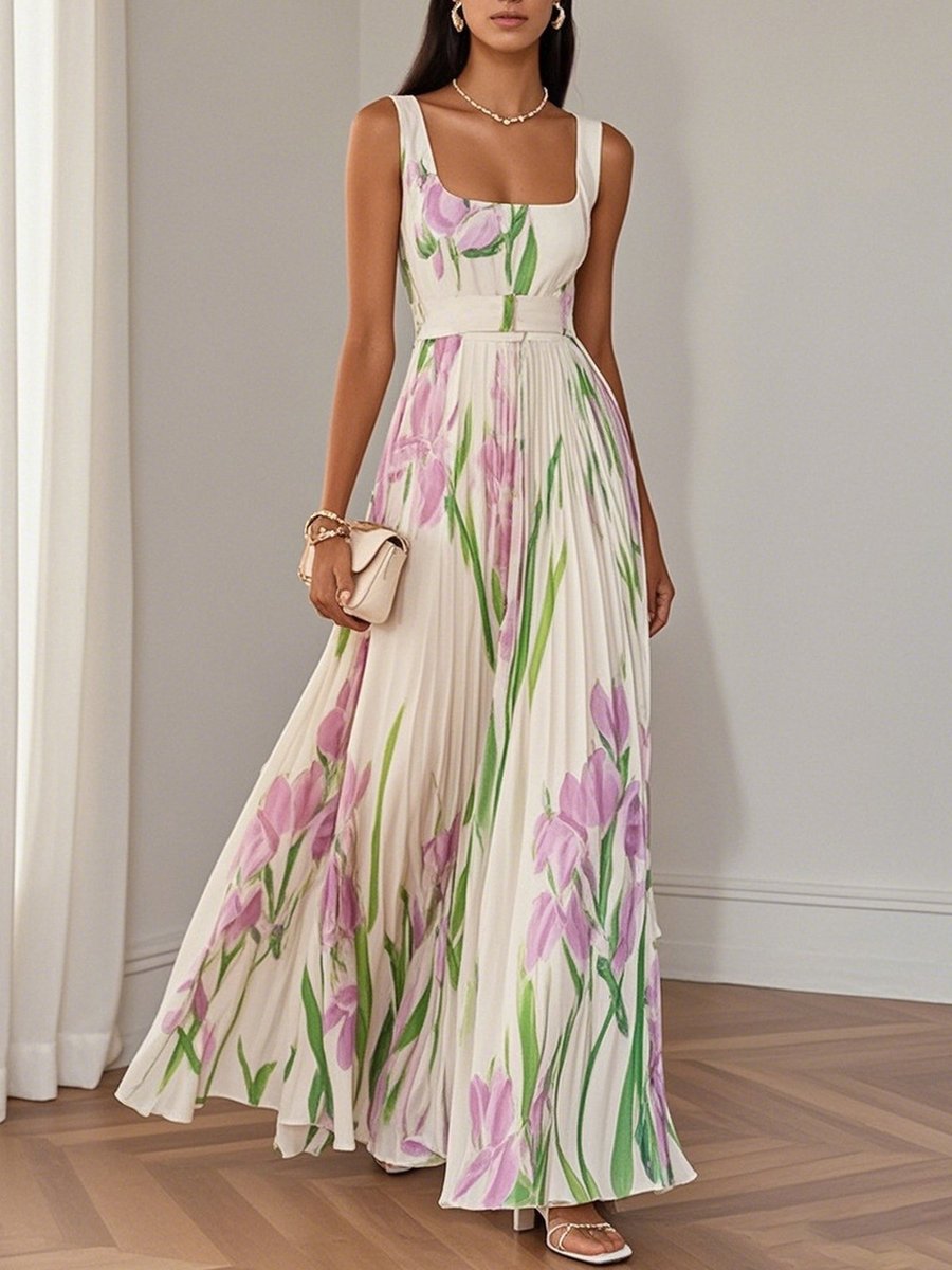Tindrave | Women's Summer Maxi Dress - Floral - Image 1