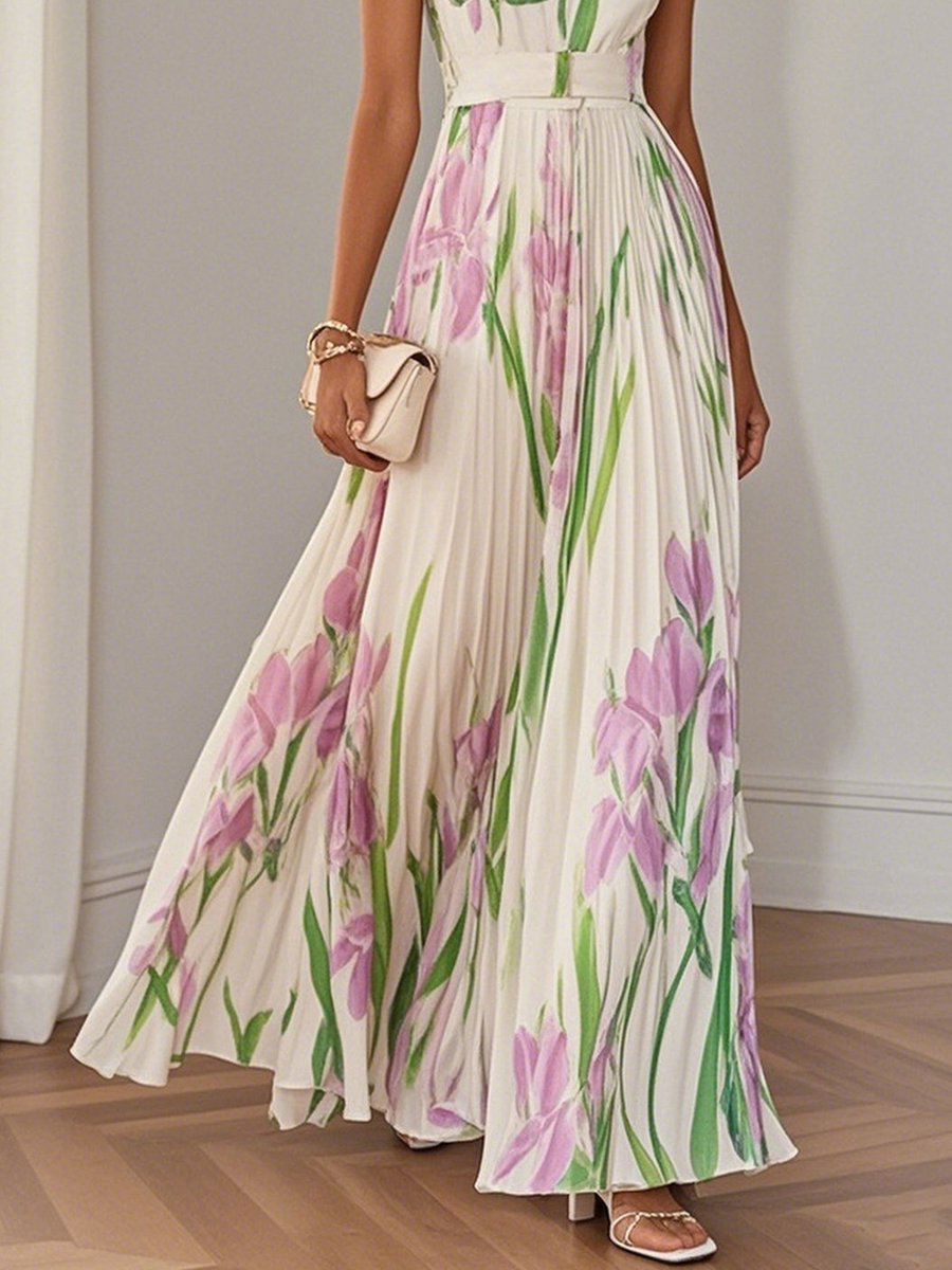 Tindrave | Women's Summer Maxi Dress - Floral - Image 3