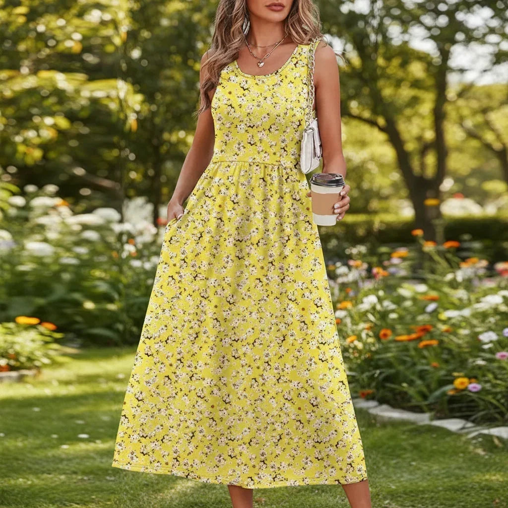 Tivara | Women's Sleeveless Boho Print Maxi Dress - Image 11