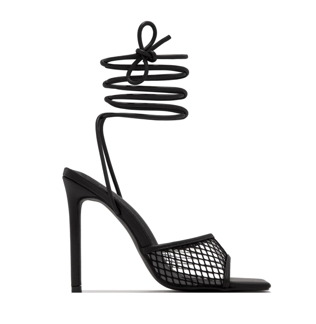Tivarra | Women's Strappy Lace-Up High Heel Sandals - Orange - Image 2