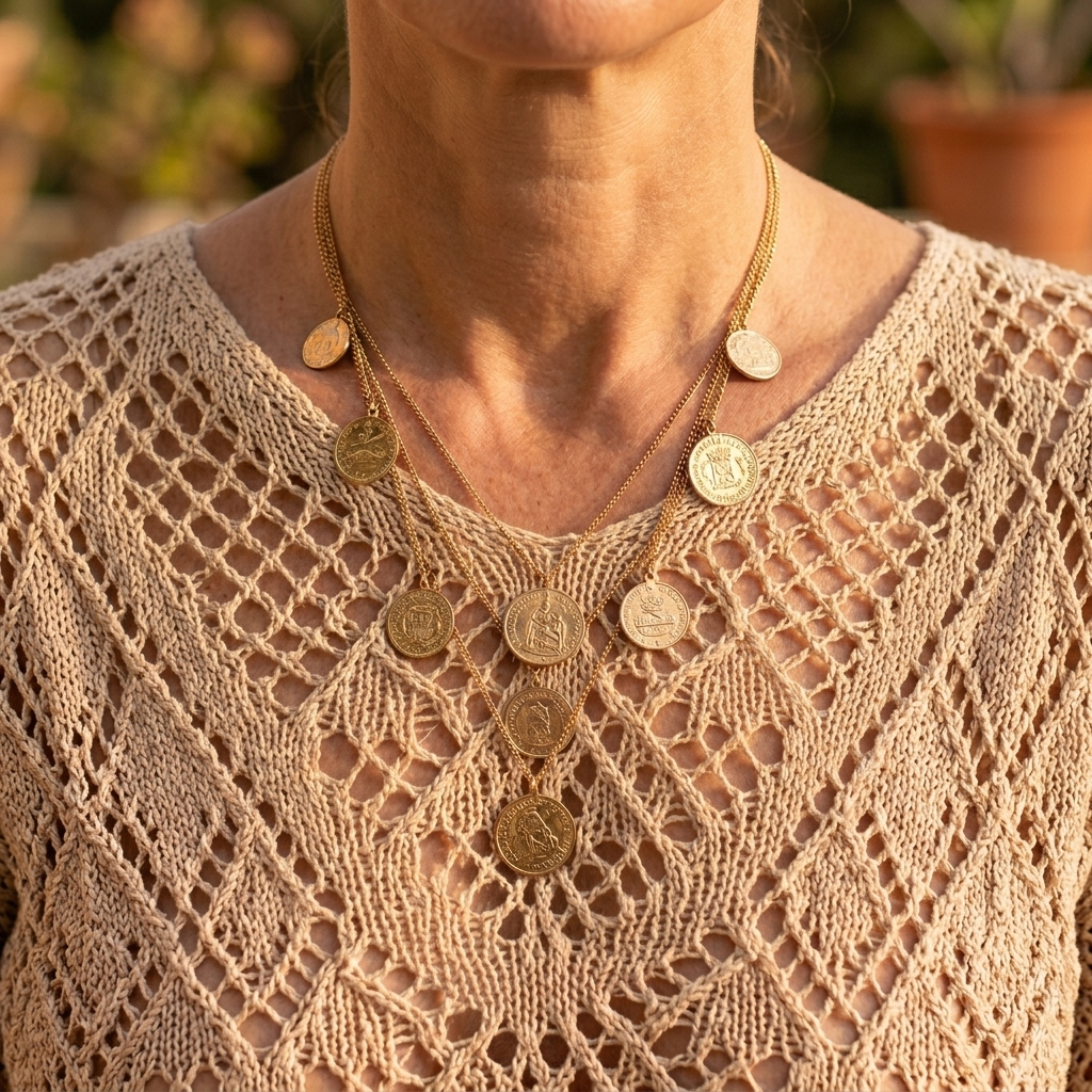 Tivelle | Women's Boho Crochet Knit Top - Beige - Image 6