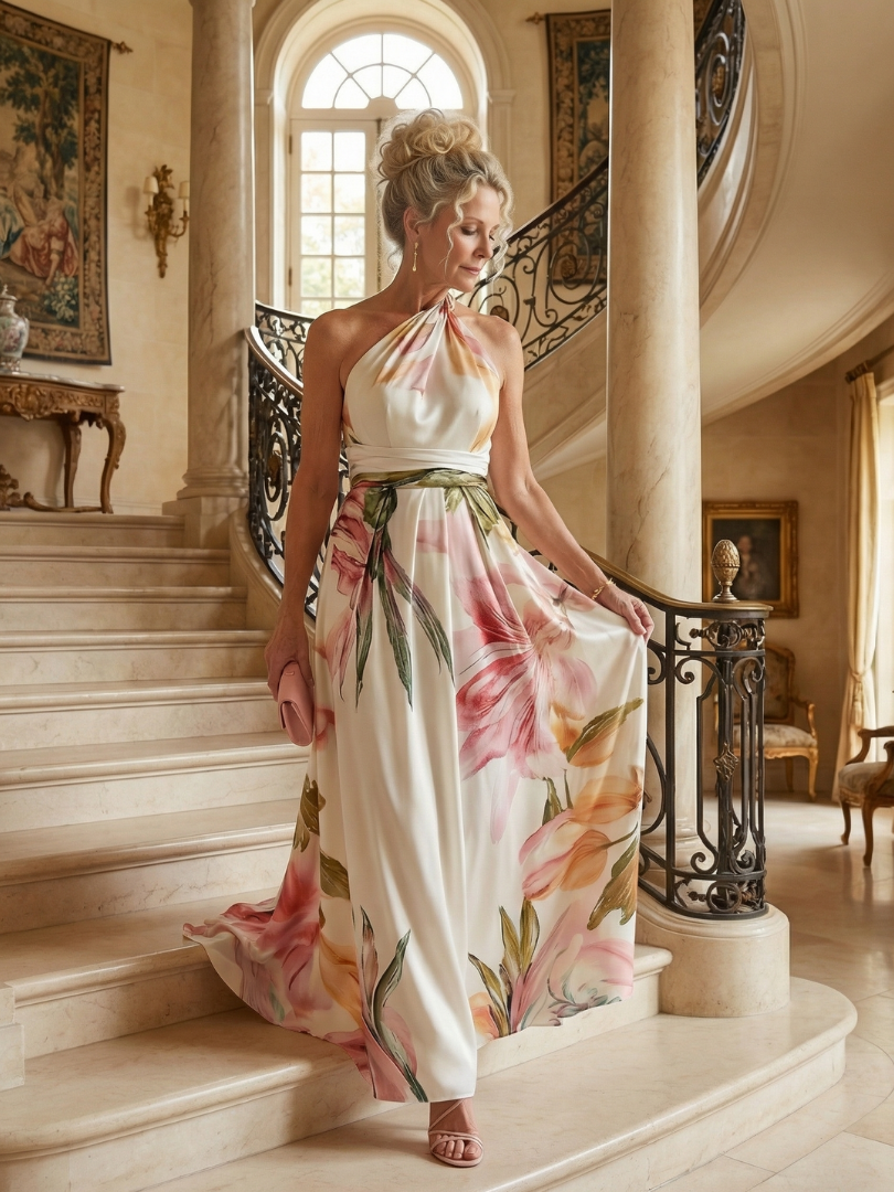 Tivenne | Women's Maxi Dress Halter Neck - Image 7