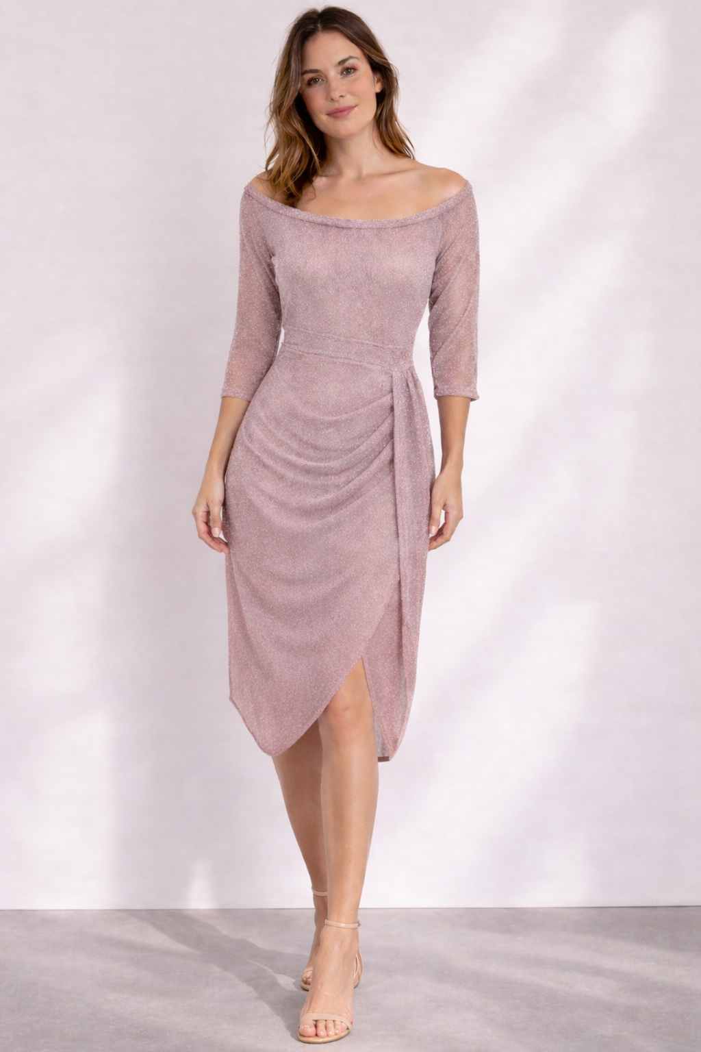 Tivenne | Women's Off-Shoulder Wrap Midi Dress - Image 7