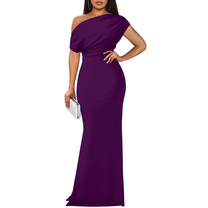 Tivorne | Women's One Shoulder Wedding Guest Maxi Dress - Image 10