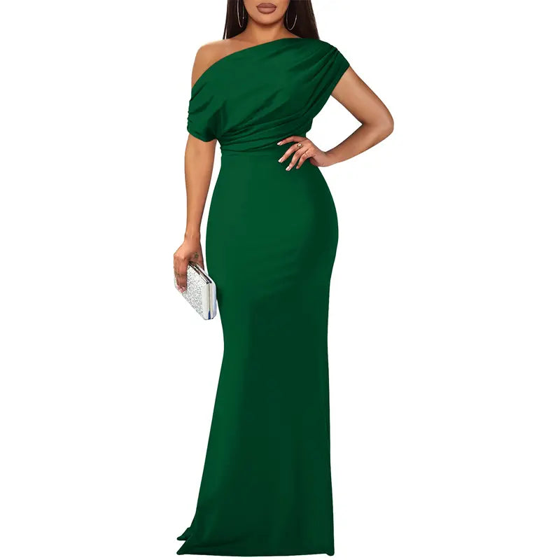 Tivorne | Women's One Shoulder Wedding Guest Maxi Dress - Image 2