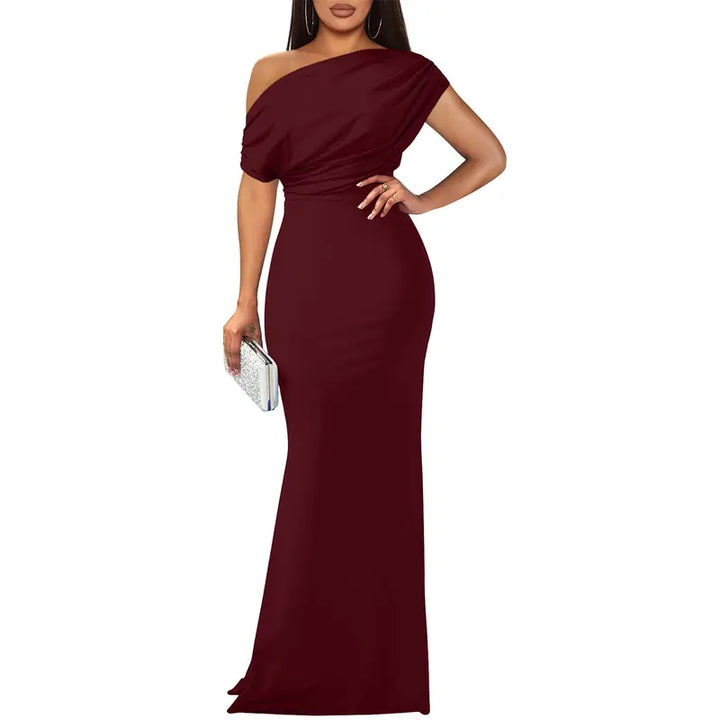 Tivorne | Women's One Shoulder Wedding Guest Maxi Dress - Image 4