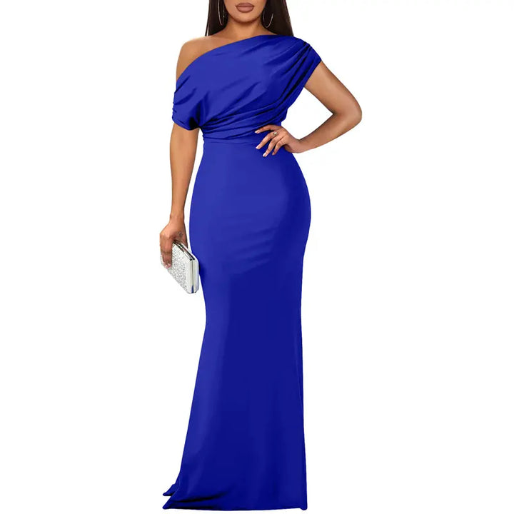 Tivorne | Women's One Shoulder Wedding Guest Maxi Dress - Image 5